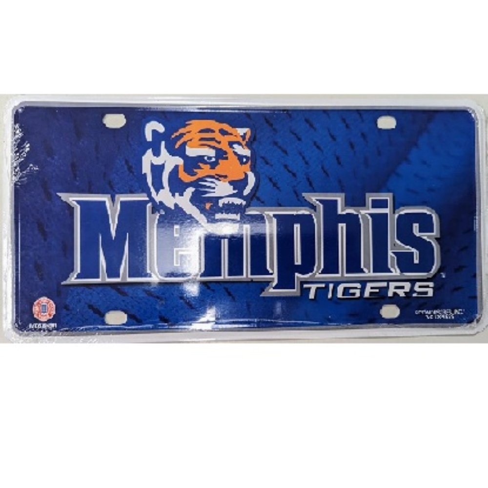 🆕 MEMPHIS TIGERS FAN LICENSE PLATE - NCCA - UNISEX